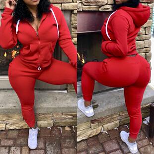 two Sportswear sweatshirt cardigan sets fleece