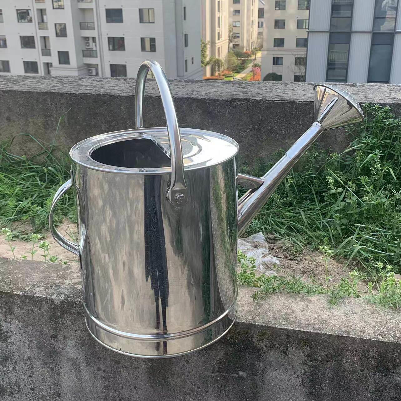 不锈钢洒水壶 304不锈钢洒水壶浇水壶浇菜壶浇花壶10升加固粗把