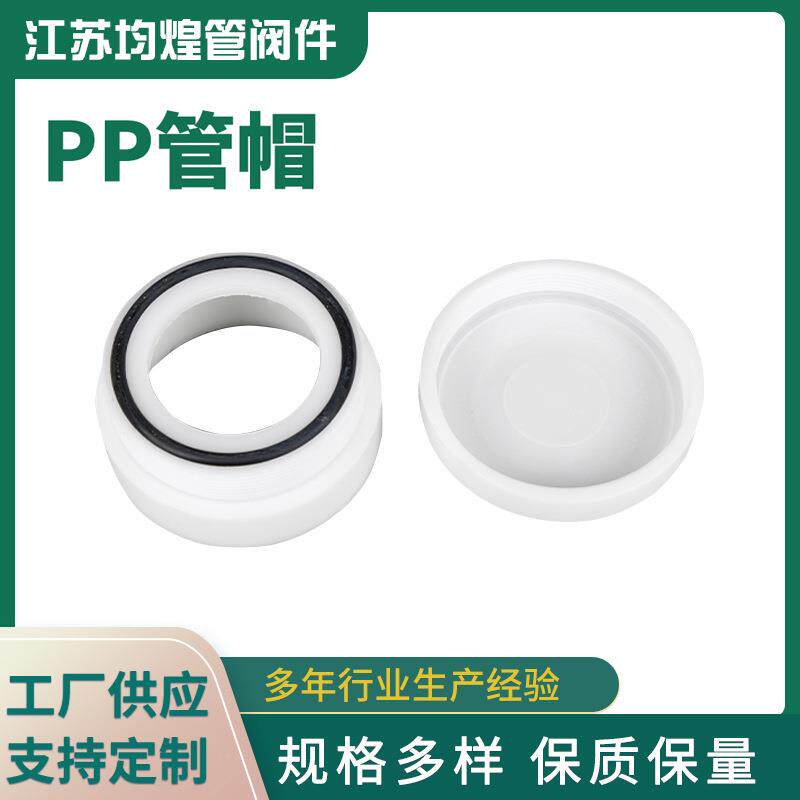 pp管帽管堵frpp塞头闷盖化工聚丙烯管盖PP塑料管件配件厂家供应