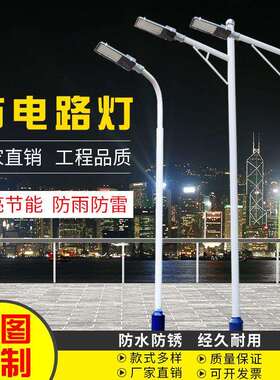 路灯新农村5/6/7/8/9米防爆100W220V高杆灯小区道路超亮led户X20