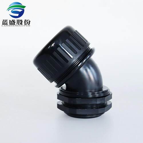 蓝盛 机器人专用尼龙波纹管旋转接头直型90度45度万向可调管接头