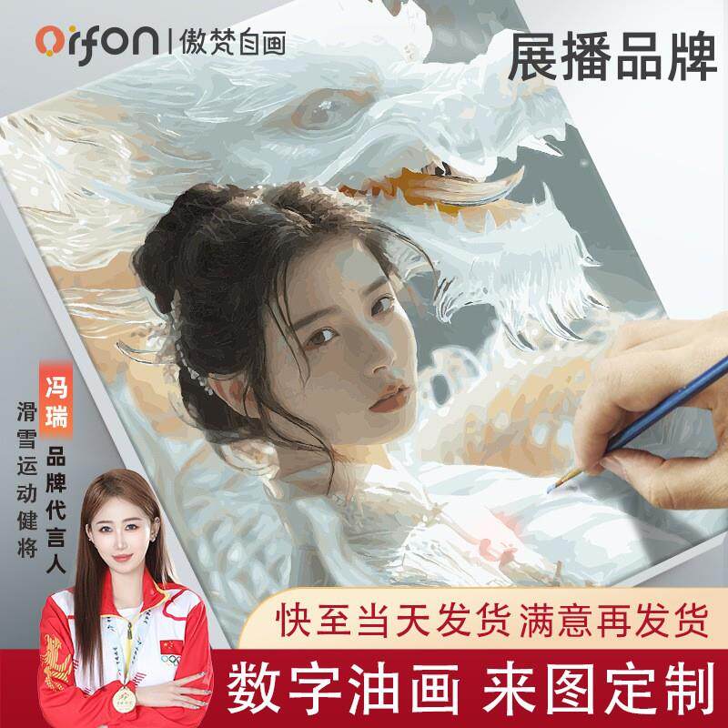 DIY数字油画 油彩画照片定dz制礼物源头厂家速卖通独立站热销