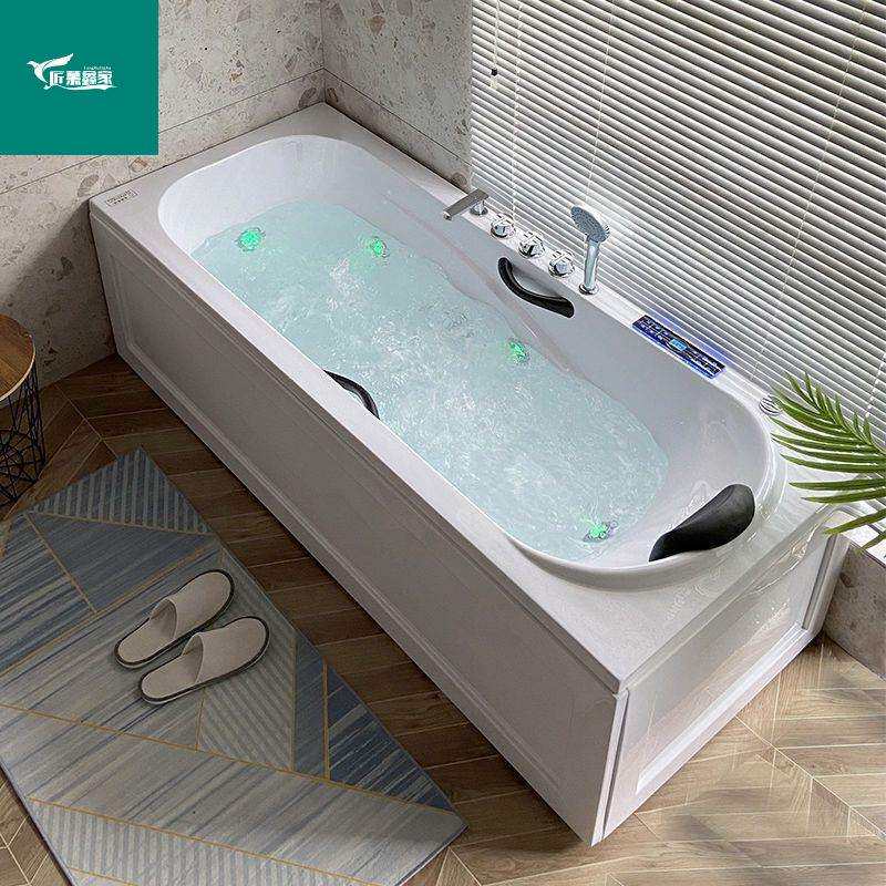 小户型加厚亚克力浴缸成人浴缸冲浪按摩恒温加热浴缸豪华智能浴盆