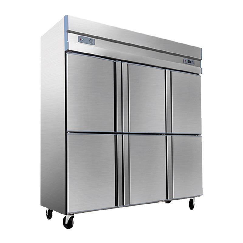六门商用展示冷藏冷冻保鲜柜厨房餐厅酒店不柜锈箱钢无品牌/冰大