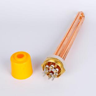 厂家供应DN40铜电热管烧水水箱加热铜头电加热管6KW 12KW 9KW