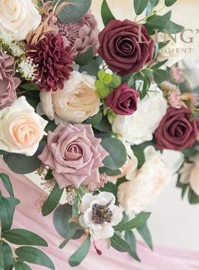 户外婚拱礼门装饰迎宾花庆婚场景布3021置开业挂饰4件拱形花拱形