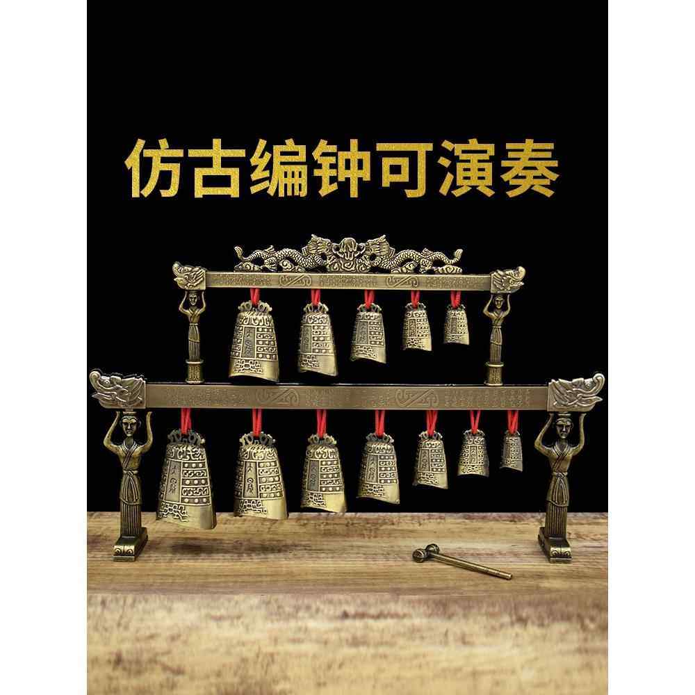 仿古编钟乐器摆件曾侯乙编钟模型演奏中式客厅装饰品婚庆影视道具