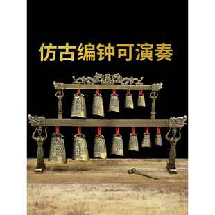 仿古编钟乐器摆件曾侯乙编钟模型演奏中式客厅装饰品婚庆影视道具