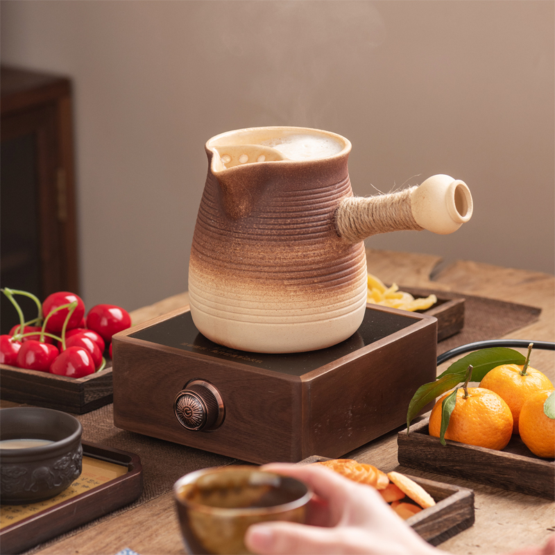 电陶炉煮茶器可干烧粗陶罐罐茶壶烤奶茶泡茶壶围炉煮茶炉茶具套装
