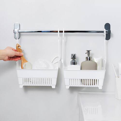Japanese-style home bathroom hanging storage and draining ba