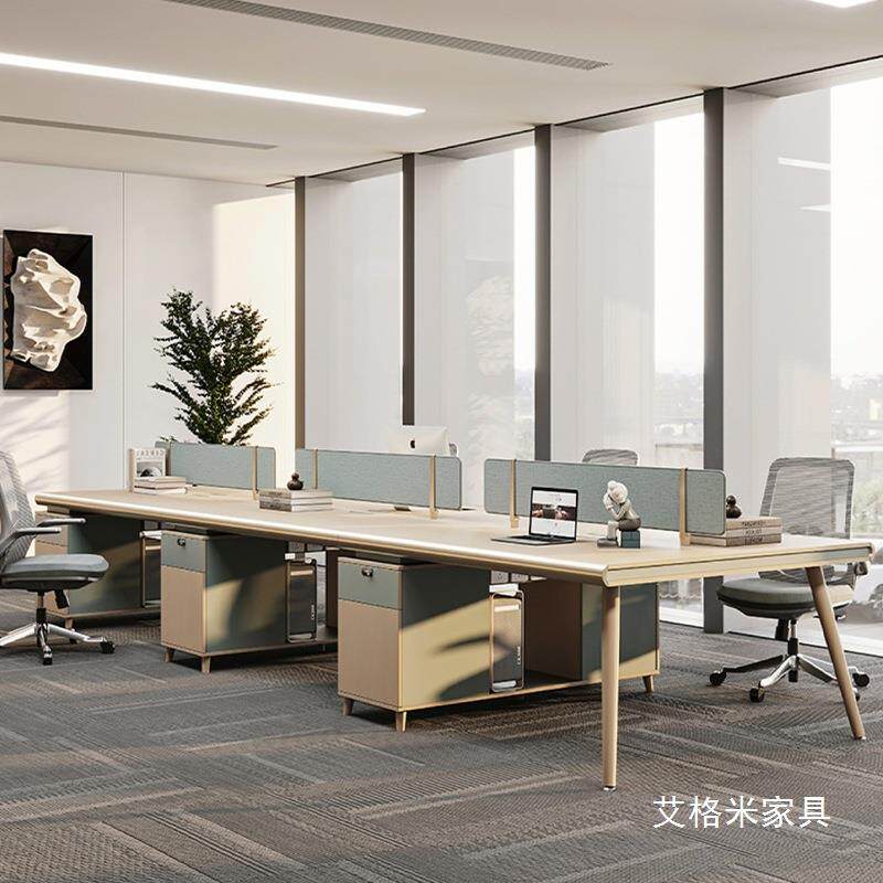 员工职员办公桌椅组合屏风卡座财务电脑桌加厚创意设计桌佛山家具