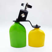 木鱼牛铃梆子 架子鼓伴奏配件 高低音塑料梆子 拼色梆子木鱼响筒