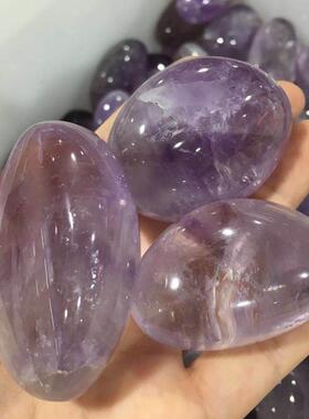 天然紫水晶大颗粒滚石 跨境碎石把玩扩香石鱼缸造景装饰摆件