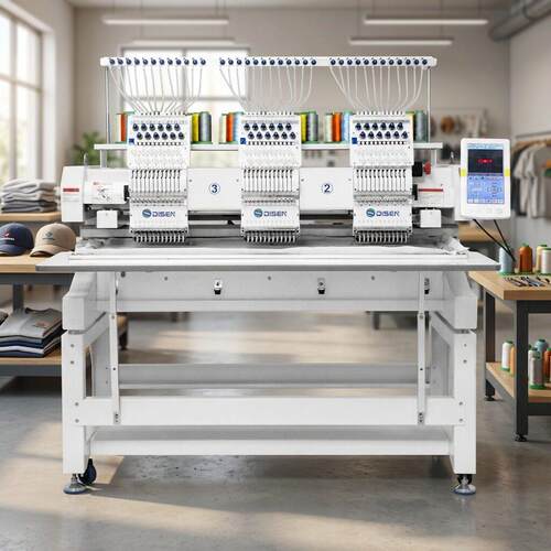 三头12针全自动电脑绣花机T恤刺绣机 Embroidery Sewing Machine