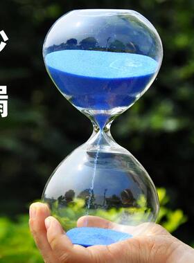 玻璃沙漏计时器3 家10 玻SL00930璃沙漏计时器桌 创意居饰品面摆