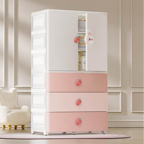 特大加-厚宝宝柜婴儿收层纳柜塑料多儿童储衣物小柜衣橱衣服整理