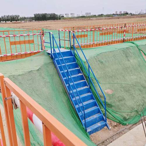 生产供应建筑工地基坑斜梯工地施工异型梯子工人上下安全梯