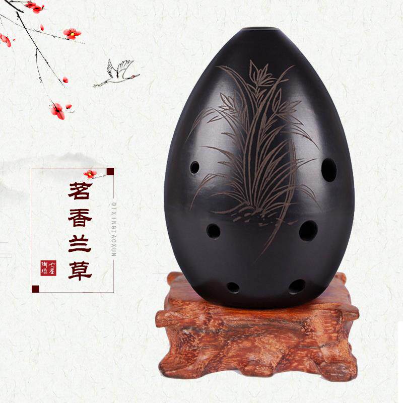新款七星埙八孔练入梨形黑学生初陶学者成人门习演奏埙吹奏民族乐
