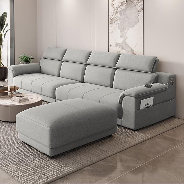 新款棉麻布艺沙排发客沙发简约直大户型家用雪尼ZMC贵尔沙发妃厅