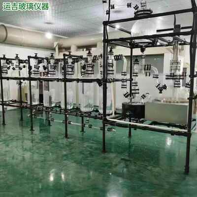 高硼硅换玻冷璃列管热交器单双层反应釜配换热器036件列管凝器