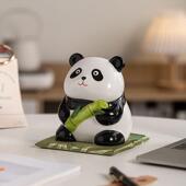 全国潮流熊猫储蓄罐可以进出储蓄罐陶瓷桌面客厅电视柜简单 饰 装