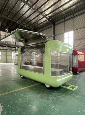餐车云仓飞机翼鸥翼门商用移动餐厅奶茶咖啡冰激凌营地饮品外摆车