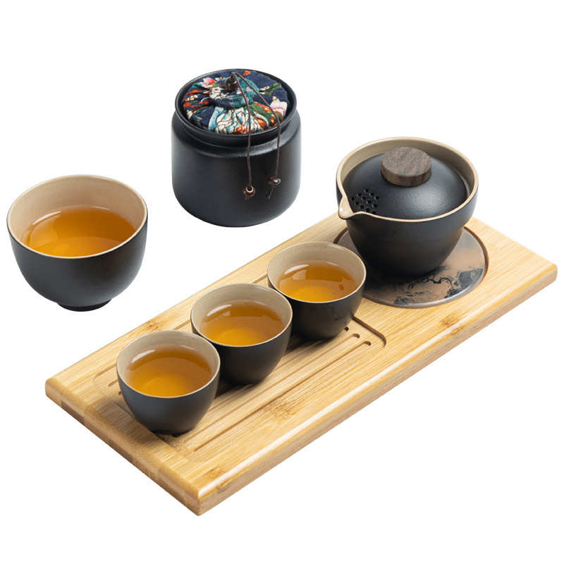 企业创意礼品礼粗旅行陶瓷印陶壶茶具套装便携起一件泡茶手伴logo
