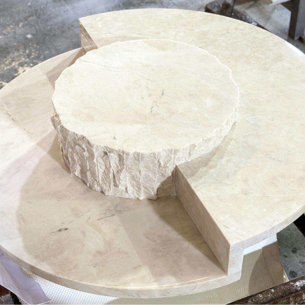 黄洞石天然石材莱姆石瓷砖石灰华餐桌吧台茶几底座travertine