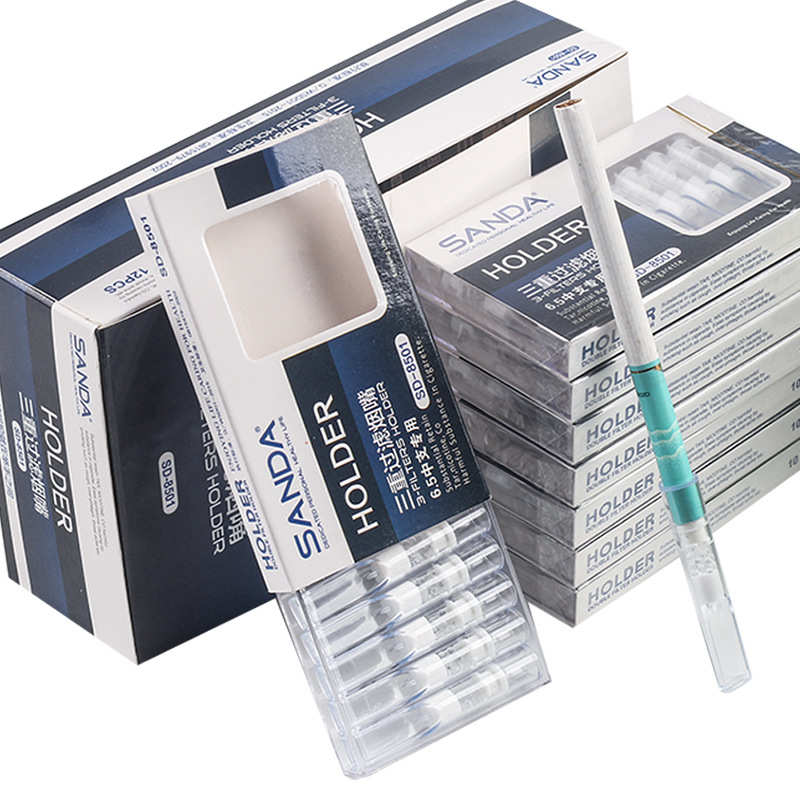 三达6.5mm中支烟嘴过滤嘴一次性过滤器三重过滤净烟器中细烟