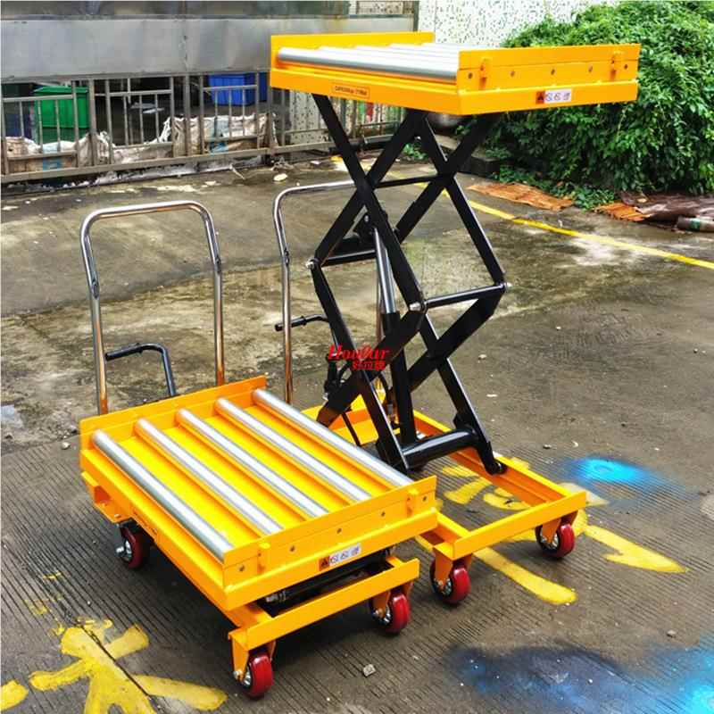 非标制900x500台叉面移动定直流平台车剪液式双电动压升降平台车