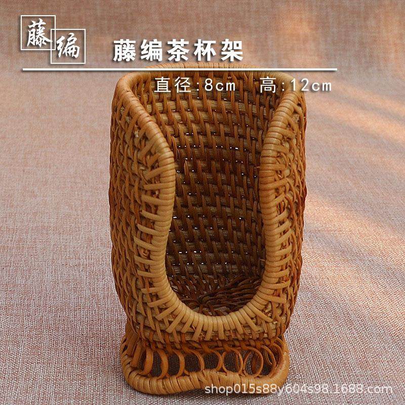 精品秋藤编茶具筐零配配件功夫茶道六君子茶桶笔筒摆件收纳中式,收纳整理,收纳挂袋,淘宝优惠券,粉丝福利购,淘宝优惠卷