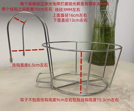 圆型不锈钢花架吊兰花盆阳台，悬挂花架栏杆护栏，栏杆置物架盆