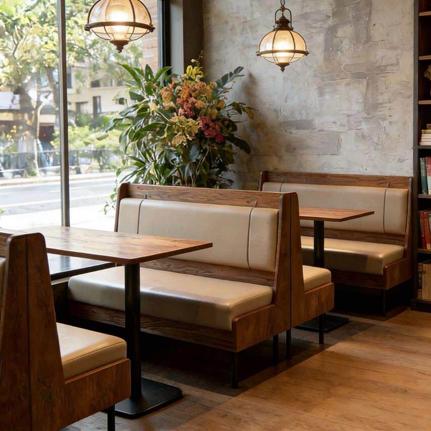主题西餐厅卡座沙发桌椅组合茶楼咖啡店茶餐厅餐桌餐饮店定制商用