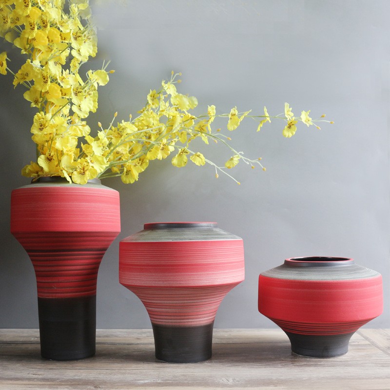现代简约陶瓷花瓶摆件室内客厅家居装饰品家具隔断案几电视柜摆设
