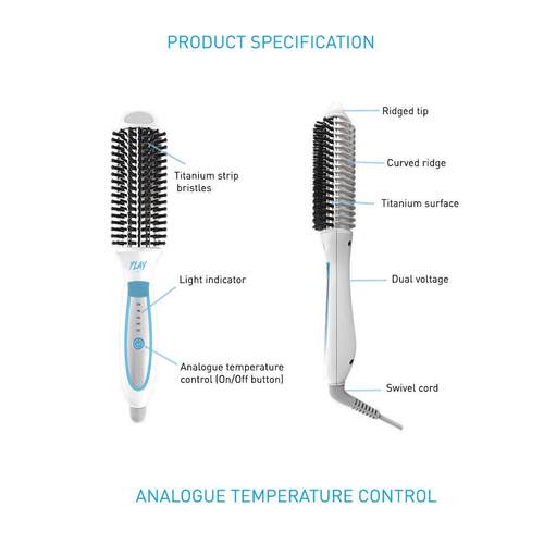 新加坡TUFT负离子110-220V电热梳卷直发两用短发内扣卷发器不伤发