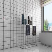 高档巾北欧极简浴室落地毛架收纳衣置物架卫生间浴巾抹布挂金架属