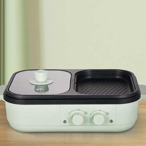 外贸代发美欧澳英规煎煮烤涮一体锅小火锅双控电烤盘电烧烤炉