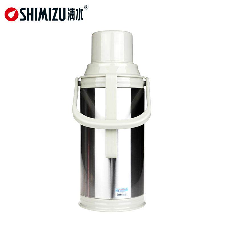 SHIMIZU/清水热水瓶8P不锈钢玻璃内胆暖壶家用保温瓶3.2L暖瓶3072