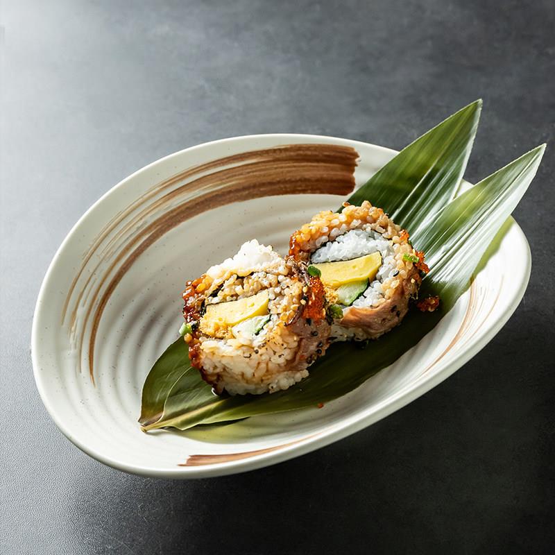 西餐厅浅碗复古小菜冷菜碗日料碗创意沙拉碗凉拌生腌酒料碗陶瓷碗
