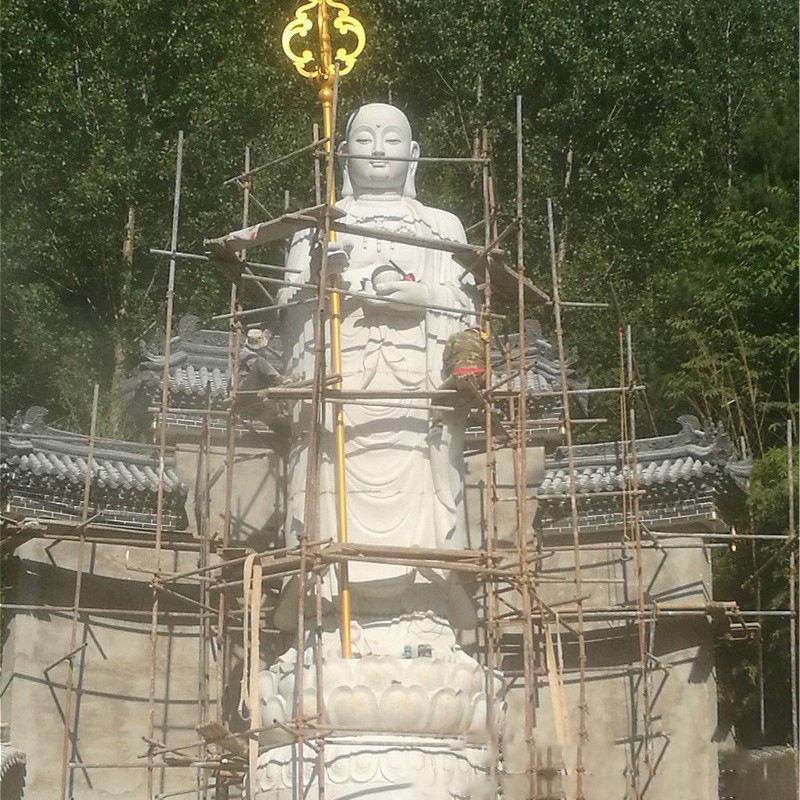 石雕汉白玉地藏王菩萨寺庙佛像人物雕塑花岗岩文殊菩萨雕塑