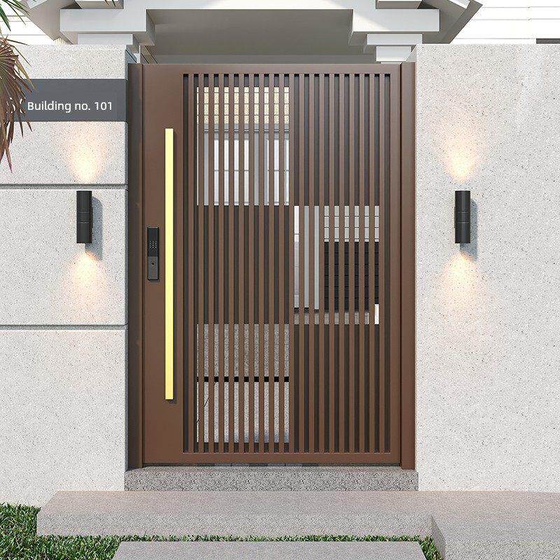 铝合金大院门别墅门双门大院门农村自建房大院门铝合金艺术门