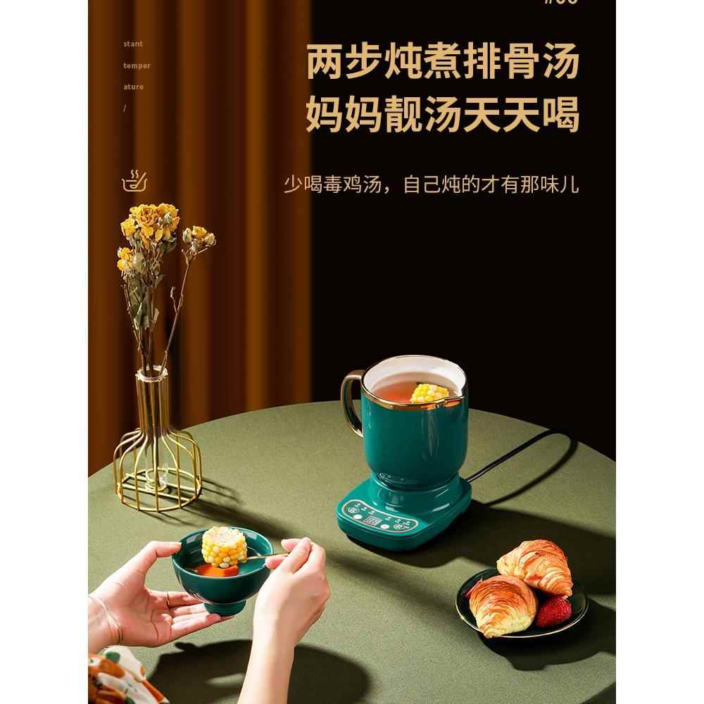 公司女生礼品,定制智能陶瓷电炖杯,迷你健康玻璃花茶,小电杯