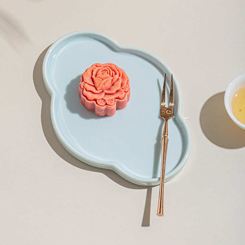 日式果盘茶点盘青瓷茶点碟点心水果盆茶道壶承杯垫功夫茶具茶盘