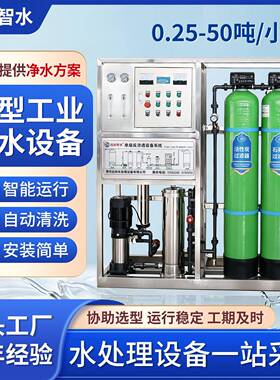 工业反渗透水处理设备全自动大流量去离子杂质商用净水器出水直饮