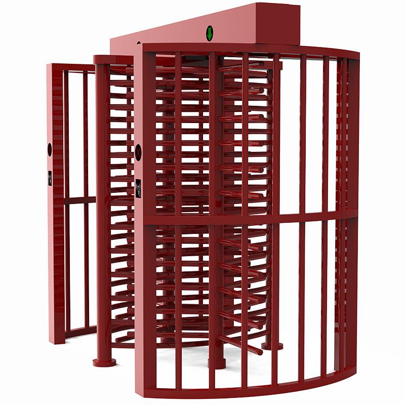 烤漆全高单向双向票务系统门禁一体转闸十字旋转门景区体育场