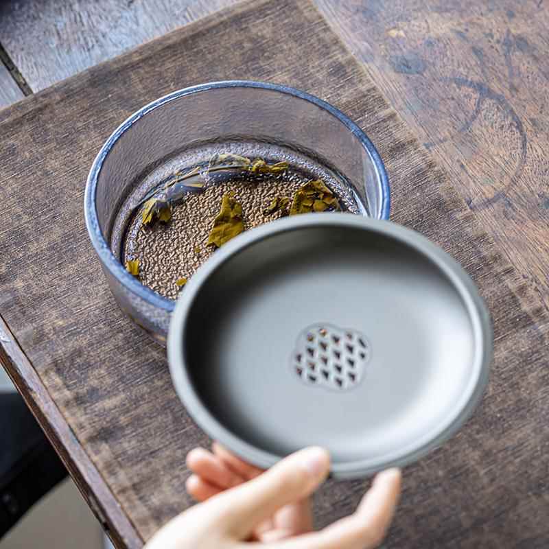玻璃壶承加厚洗水圆形储水茶干泡盘耐热养托茶茶盘CHJS154建壶盘