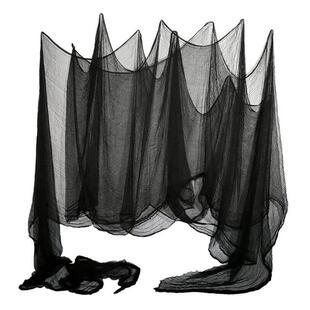 Halloween Decorations Black Creepy Gauze Cloth 76x400CM Wind