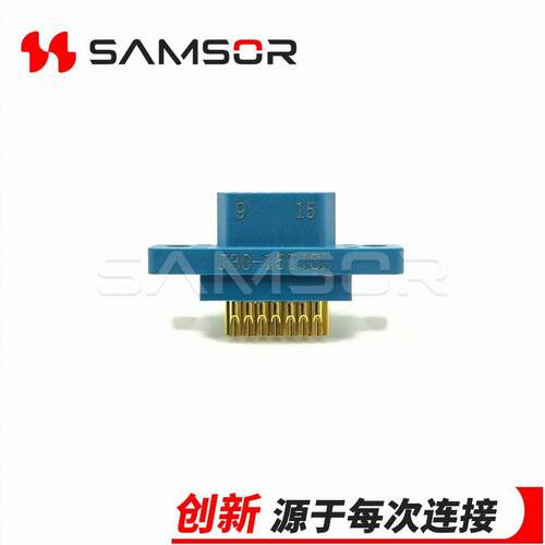J30-15TJSL插头焊接型15芯矩形连接器接插件J30-15TJS