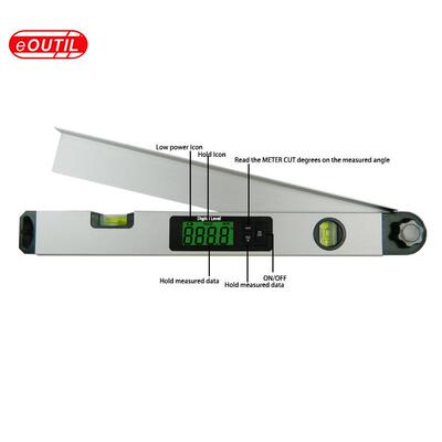 DL160 45厘米17.7英寸数显水平尺电子角度仪铝壳便携角度测量工具