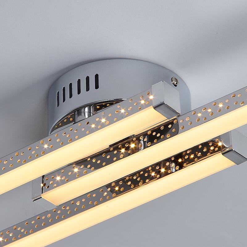 简约家用LED镂空长条灯创意异型波浪形灯卧室餐厅书房吸顶灯